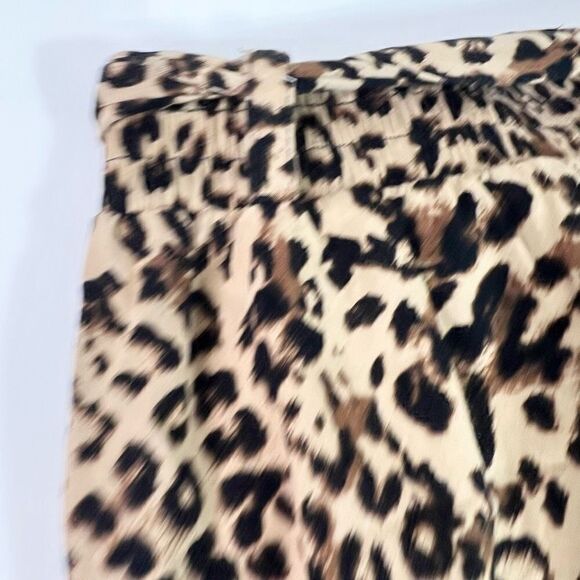 Torrid Trousers Women's 3X Black & Brown Leopard Tie Front Stretch Tapered Legs - Picture 11 of 12